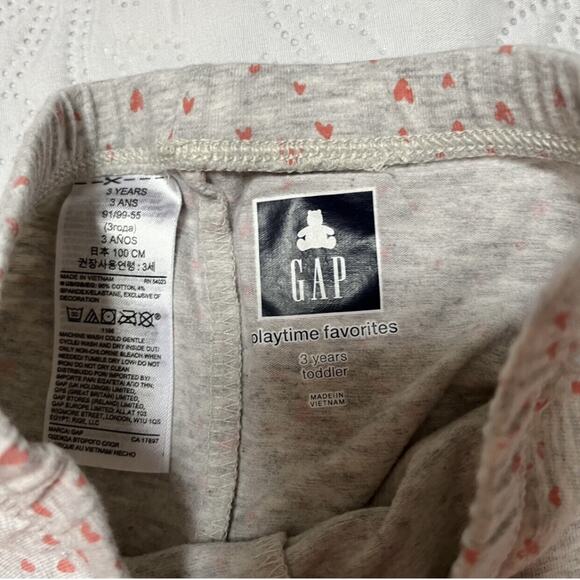 Gap Heart Print Leggings Size 3T - Picture 5 of 5